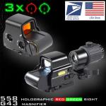 3x Magnifier Red Green Dot Holographic Sight