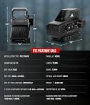 GLORYFIRE Red Dot Holographic Sight with Picatinny Mount