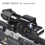 3x Magnifier Red Green Dot Holographic Sight