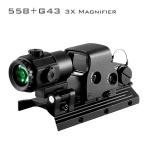 3x Magnifier Red Green Dot Holographic Sight