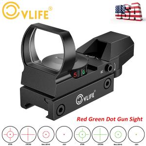 Hunting Holographic RefIex Red Green Dot Sight 4 Types Reticle For 20/22mm Rails