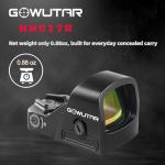 GOWUTAR HHC17R - Micro Red Dot Sight for RMSc/407k/507k Footprint - Side-Loading Battery 3 MOA Pistol Red Dot Optic Designed for Subcompact Setups, Durable Reflex Sight with Shake Awake Fuction