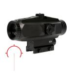 Prism Scope 3X32mm with Auto-Off，6-MOA Dot & Circle Etched Reticle Illuminated，3X Magnifier Red Dot Holographic Reflex Optic Sight，Adjustable Diopter Eyepiece，Fits for Standard 20mm Pic Rail Mounting