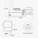 Hunting Holographic RefIex Red Green Dot Sight 4 Types Reticle For 20/22mm Rails
