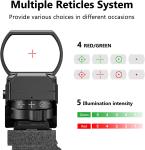 Hunting Holographic RefIex Red Green Dot Sight 4 Types Reticle For 20/22mm Rails