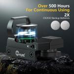 Hunting Holographic RefIex Red Green Dot Sight 4 Types Reticle For 20/22mm Rails