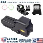 552 Holographic Red Green Dot Reflex Sight Scope Tactical Hunting 20mm Rail