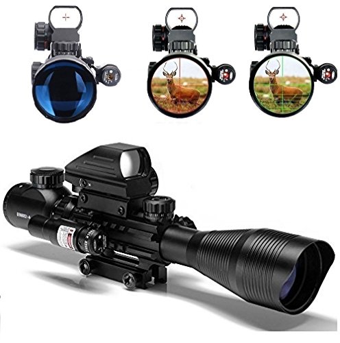 Alrebeto Tactical Rifle Scope Combo with Red Dot Holographic Sight