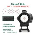 Solar Red Dot Reflex Sight with Multiple Reticles