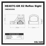 Holosun 2 MOA Green Dot Reflex Sight