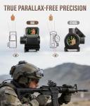 GLORYFIRE 1x Red Dot Holographic Sight 2 MOA