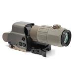 558 Red Green Dot Sight with 5X Magnifier Combo