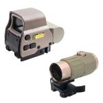 558 Red Green Dot Sight with Magnifier Combo