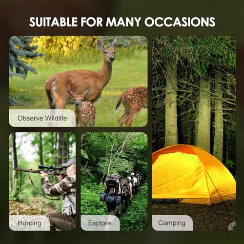 VABSCE 4K Night Vision Camera, Full-Color Night Vision, 4.2" Large Screen Infrared Night Vision, with Long Viewing Range, 10x Zoom, 5G WiFi, Rechargeable Battery, Free 64GB Card