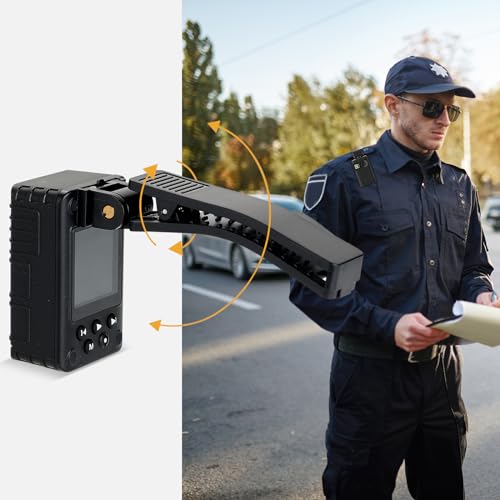 ONCHEER 1080P Body Camera, 64GB Patrol Police Body Worn Camera with Night Vision, Waterproof Wearable Personal Body cam with Shoulder and Waist Clips, 10h record for Law Enforcement/Sporting Trip