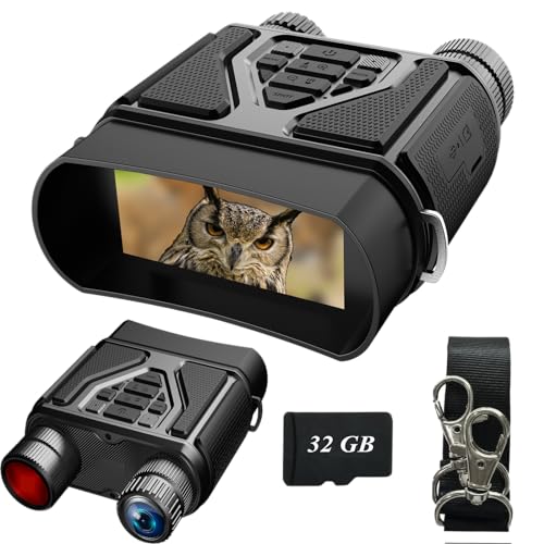 SXJYICAM Night Vision Binoculars for Adults – 8X Zoom, 4000mAh Rechargeable, Perfect Gift for Men, Husbands, Dads – Ideal for Hunting & Camping
