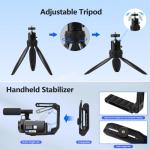 Camworld Video Camera Camcorder 5K 56MP Vlogging Camera YouTube WiFi Night Vision 3” 270° Rotatable Touchscreen Podcast Camera Recorder with 64GB SD Card, Microphone, Stabilizer, Remote, 2 Batteries, Tripod