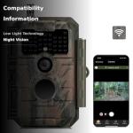 GardePro E6 Trail Camera WiFi 32MP 1296P Game Camera with No Glow Night Vision Motion Activated Waterproof for Wildlife Deer Scouting Hunting or Property Security, Camo