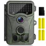 Vikeri 4K 32MP Trail Camera, Game Camera with Night Vision 0.1s Trigger Time Motion Activated 120°Wide Lens, IP66 Hunting Camera with 40pcs No Glow Infrared LED 2.4''LCD for Wildlife Monitoring