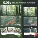 Vikeri 4K 32MP Trail Camera, Game Camera with Night Vision 0.1s Trigger Time Motion Activated 120°Wide Lens, IP66 Hunting Camera with 40pcs No Glow Infrared LED 2.4''LCD for Wildlife Monitoring