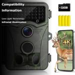 Vikeri 4K 32MP Trail Camera, Game Camera with Night Vision 0.1s Trigger Time Motion Activated 120°Wide Lens, IP66 Hunting Camera with 40pcs No Glow Infrared LED 2.4''LCD for Wildlife Monitoring