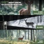 Vikeri 4K 32MP Trail Camera, Game Camera with Night Vision 0.1s Trigger Time Motion Activated 120°Wide Lens, IP66 Hunting Camera with 40pcs No Glow Infrared LED 2.4''LCD for Wildlife Monitoring