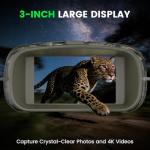 HEXEUM 4K Night Vision Goggles for Adults, Night Vision Binoculars with 5000mAh Rechargeable Battery and 32GB Card, 3" HD Screen for Wildlife Observation, Hunting and Security