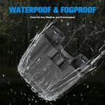 Binoculars 12x25 for Adults and Kids Night Vision Binoculars Compact Binocular Waterproof Binocular Wide Field of View for Bird Watching,Hiking,Hunting,Concert with Binocular Cases