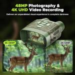 Night Vision Goggles, Night Vision Binoculars - Gifts for Men Dad Husband Boy Friend - 4K 3'' HD Screen & 10X Digital Zoom, 5000mAh Battery and 32GB TF Card, Tech Gadgets Telescope for Camping