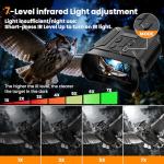 NKBZEB Night Vision Goggles - 5W Upgraded 4K HD IR Binoculars - 8X Digital Zoom, Rechargeable Binoculars with Camera Built in, 32GB Card to Save Photos and Videos, Flashlight (Black)