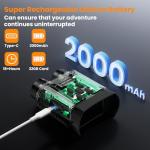 NKBZEB Night Vision Goggles - 5W Upgraded 4K HD IR Binoculars - 8X Digital Zoom, Rechargeable Binoculars with Camera Built in, 32GB Card to Save Photos and Videos, Flashlight (Black)