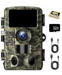 Dargahou Trail Camera - 4K 48MP Game Camera with Night Vision, 0.05s Trigger Motion Activated Hunting Camera, IP66 Waterproof, 130 Wide-Angle with 46pcs No Glow Infrared Leds for Outdoor Wildlife