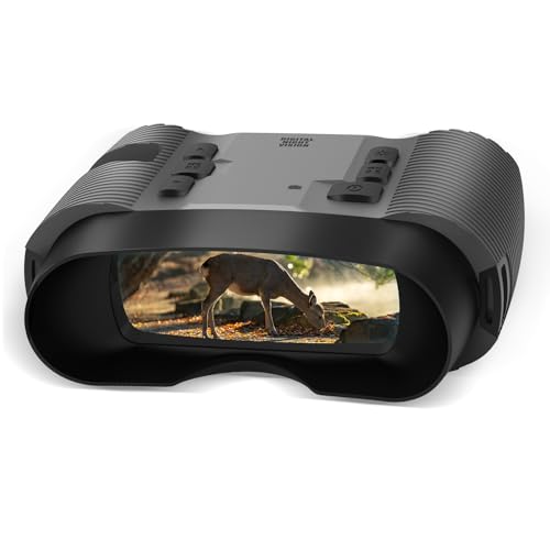  ACPOTEL Night Vision Binoculars with 3" Screen - Day & Night Vision Goggles for Adults, 1-8x Zoom, 1280P Photos & 40Hz Videos, 32GB Memory Card, Rechargeable Lithium Battery, Perfect for Hunting & Wildlife Observation
