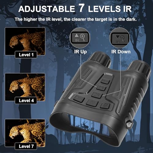 Fallmist 4K Night Vision Binoculars for Adults – HD Night Vision Goggles with 8X Digital Zoom, 3.2" Screen, and 32GB Memory Card for Hunting, Camping, & Security