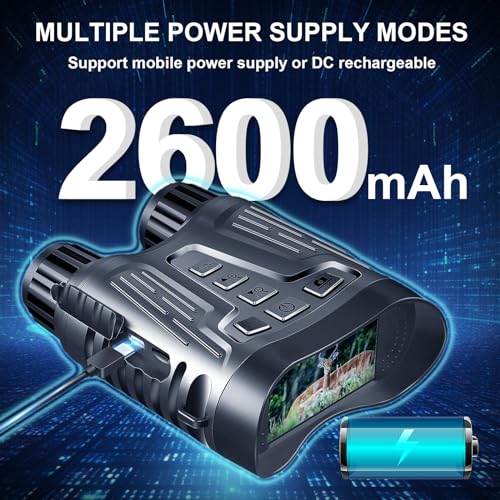 Fallmist 4K Night Vision Binoculars for Adults – HD Night Vision Goggles with 8X Digital Zoom, 3.2" Screen, and 32GB Memory Card for Hunting, Camping, & Security