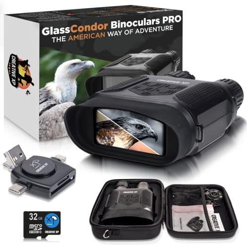 Creative XP Pro Night Vision Binoculars - Digital Infrared, 4" HD Screen, 2X Zoom - Ideal for Hunting, Security, and Outdoor Adventures