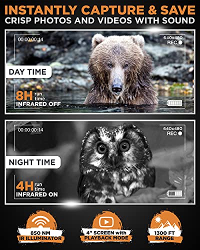 Creative XP Pro Night Vision Binoculars - Digital Infrared, 4" HD Screen, 2X Zoom - Ideal for Hunting, Security, and Outdoor Adventures