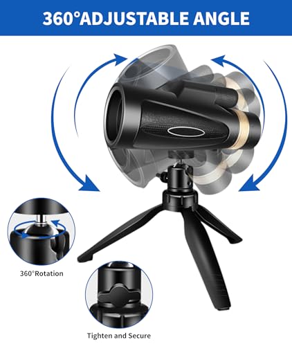 MD.LIFE 80x100 High Power Monocular Telescope with Smartphone Adapter Tripod, Larger Vision Monoculars for Adults with BAK4 Prism