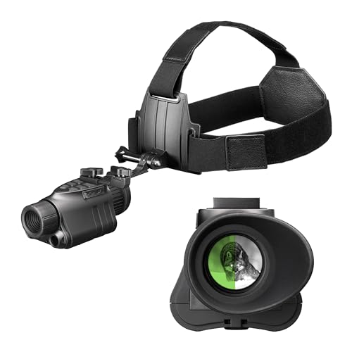 Nightfox Prowl Night Vision Goggles | HD Recording, 32GB | 1x Magnification, Head Mounted, 54° Wide FOV | Dual IR 850 940nm | Airsoft Night Vision Monocular
