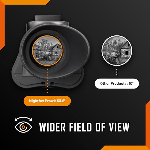 Nightfox Prowl Night Vision Goggles | HD Recording, 32GB | 1x Magnification, Head Mounted, 54° Wide FOV | Dual IR 850 940nm | Airsoft Night Vision Monocular