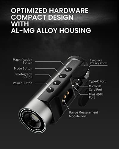 MiLESEEY Thermal Monocular T-Recon Hunter, 256x192 (25 Hz) TNV10 Aircraft Mg-Al Alloy Thermal Monocular for Hunting Handheld Thermal Imaging