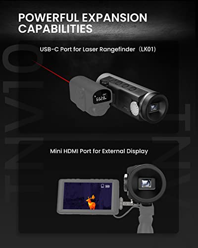 MiLESEEY Thermal Monocular T-Recon Hunter, 256x192 (25 Hz) TNV10 Aircraft Mg-Al Alloy Thermal Monocular for Hunting Handheld Thermal Imaging