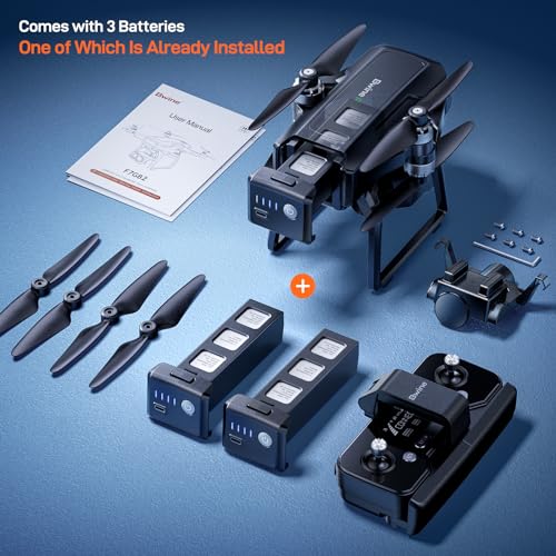 Bwine F7 GPS Drones with Camera for Adults 4K Night Vision, 3-Aix Gimbal, 2Mile Long Range, 75Mins Flight Time Professional Drone with 3 Battery, Auto Return+Follow Me+Fly Around+Beginner Mode for Kid