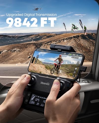Veeniix V11 Drones with Camera for Adults 4K, 70Min Long Flight Time, Gimbal & EIS 4K/30FPS Professional Drone, 3KM Long Range, GPS Auto Return, Easy App-Controlled, Integrated FAA Remote ID