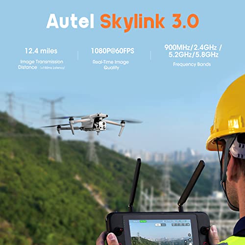 Autel Robotics EVO MAX 4T, Visiable/Zoom/Thermal/L-aser 4 Cameras in One Drone, 50MP&1/1.28" CMOS 8K Camera, 1-160x Super Zoom, 640×512 Thermal Resolution, 16.4–3737 ft L-aser Range, A-Mesh 1.0, 720° No Blind Spot, 42 Min, SkyLink 3.0 for 20KM Transmission