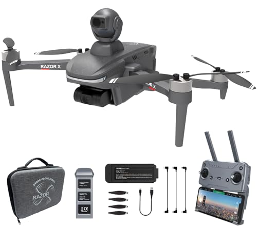 Drone-Clone Xperts X Pro Razor with Camera for Adults 4k - FAA Approved Professional Drone with Obstacle Avoidance - GPS Auto Return - Cameras with SONY Image Sensor & Night Vision for Video
