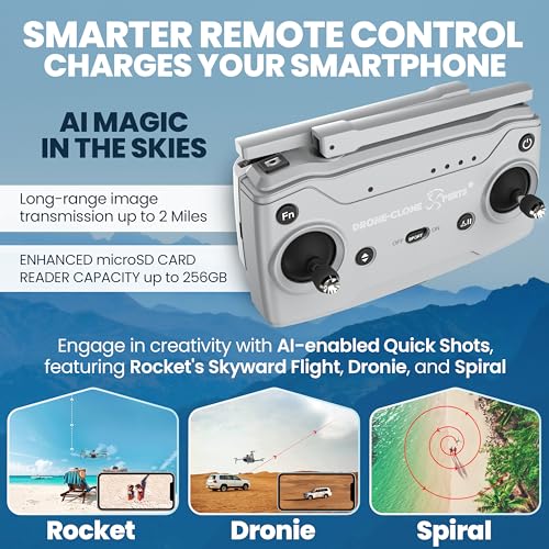 Drone-Clone Xperts X Pro Razor with Camera for Adults 4k - FAA Approved Professional Drone with Obstacle Avoidance - GPS Auto Return - Cameras with SONY Image Sensor & Night Vision for Video