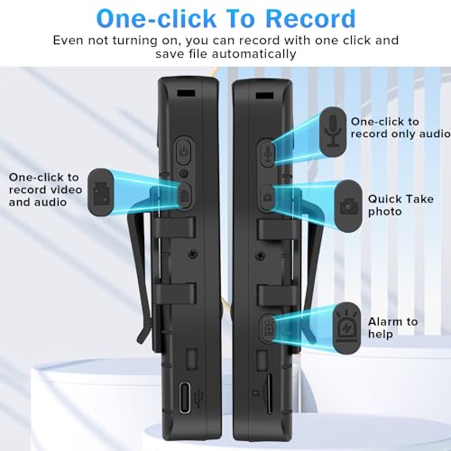 Sixmou Body Camera with Audio and Video Recording, 6 Hours HD 1296P Body Cam with 180° Rotating Lens, Night Vision, 64G B9 Body Worn Camcorder, Personal Travel, Walking, Police Law Enforcement