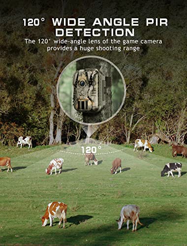 Vikeri Mini Trail Camera - Game Camera 20MP 1080P with Night Vision Motion Activated Waterproof, Hunting Camera 0.2s Trigger Time for Wildlife Monitoring Deer Hunting-M9