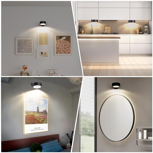 Blisaleiip 3Pcs Remote Control Battery Operated Picture Lights